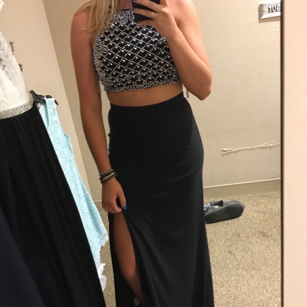 two piece prom dress